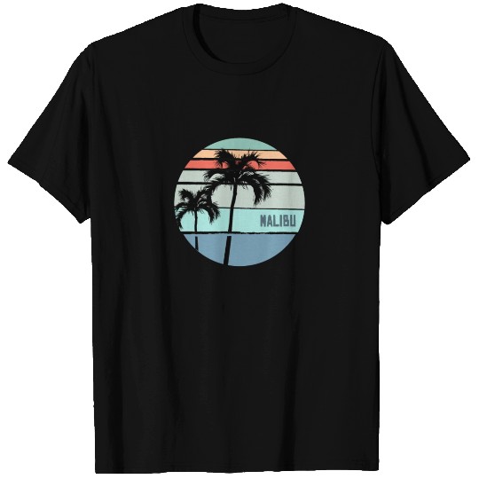 Cool Malibu California Palm Tree Vacation T Shirts