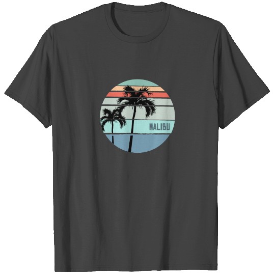 Cool Malibu California Palm Tree Vacation T Shirts