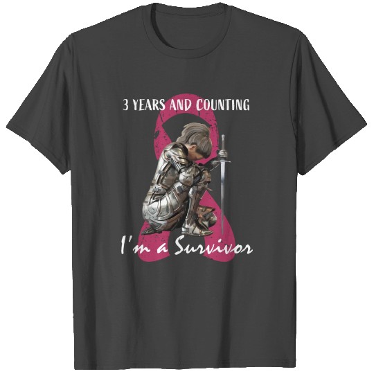 3 Years Cancer Free Pink Breast Cancer Survivor Gi T Shirts