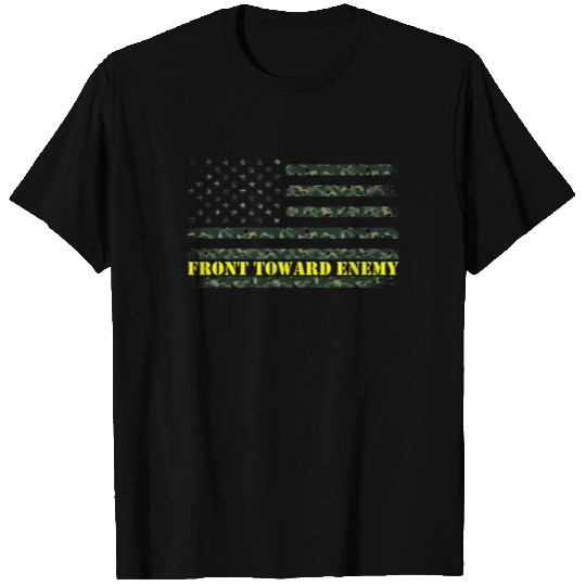 Front Toward Enemy Military Claymore Mine Flag USA T Shirts