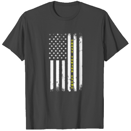 Front Toward Enemy Military Claymore Mine Flag USA T Shirts