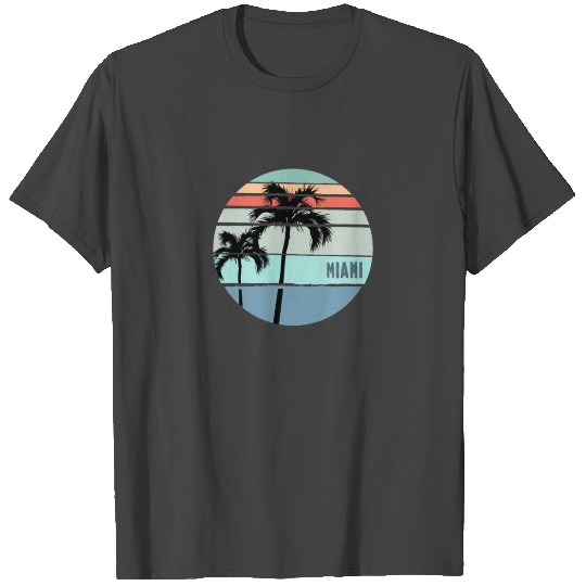 Cool Miami Florida Palm Tree Vacation Souvenir T Shirts