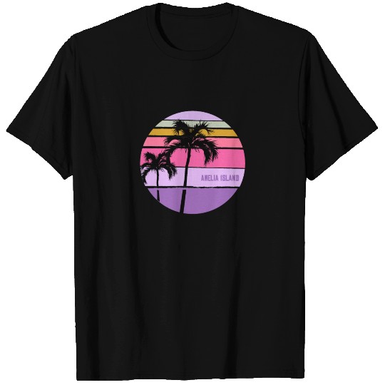 Cool Amelia Island Florida Palm Tree Artistic T Shirts