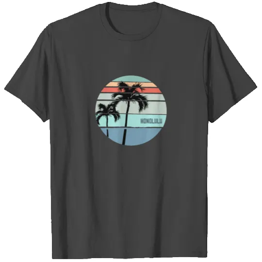 Cool Honolulu Hawaii Palm Tree Vacation Souvenir T Shirts