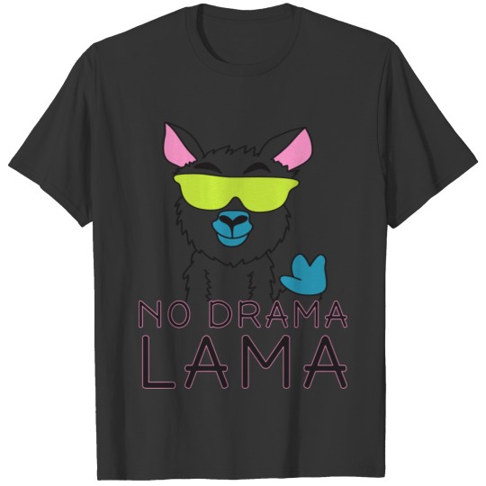 No Drama Lama Cute T Shirts Funny No Drama Alpaca L