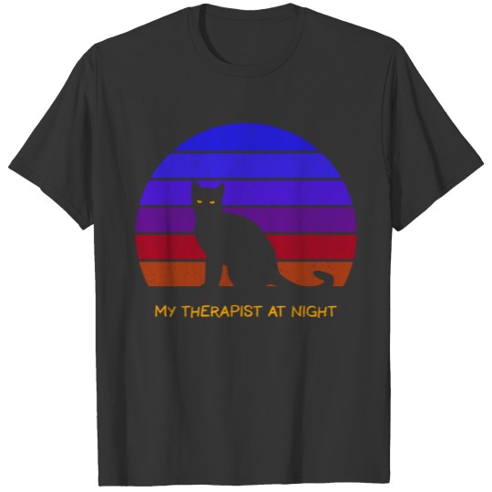 Cat at night T-shirt