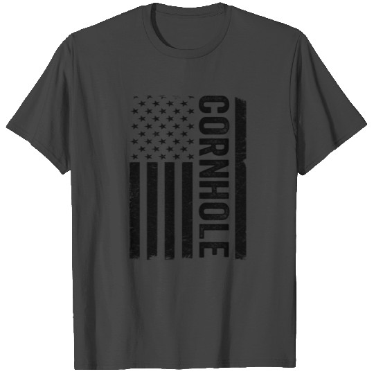 US American Flag Corn Hole Bean Bag Toss Player T Shirts