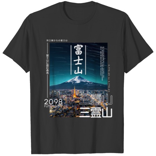 Japanese Cyberpunk Tokyo/Mount Fuji/Street Kawaii T Shirts