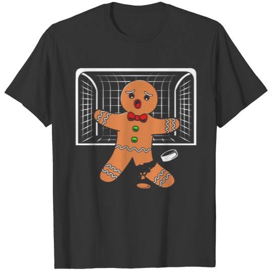 Gingerbread Man Ice Hockey Christmas Gingerbread T Shirts