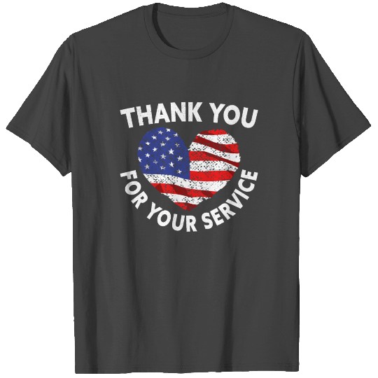 Thank You For Your Service USA Flag Veterans Day T Shirts