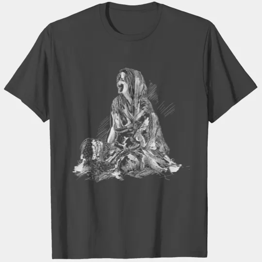 Hindu Yoga Guru Anandamayi Ma Drawing T Shirts