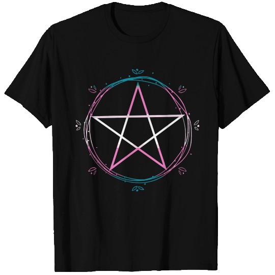 Transgender Pentagram Wiccan Pagan Trans Pride Fla T Shirts