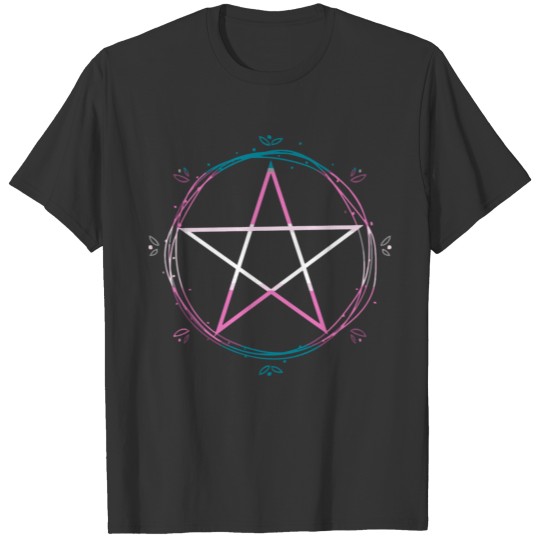 Transgender Pentagram Wiccan Pagan Trans Pride Fla T Shirts