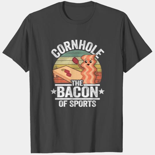 Cornhole The Bacon Of Sports Vintage Sunset Board T Shirts