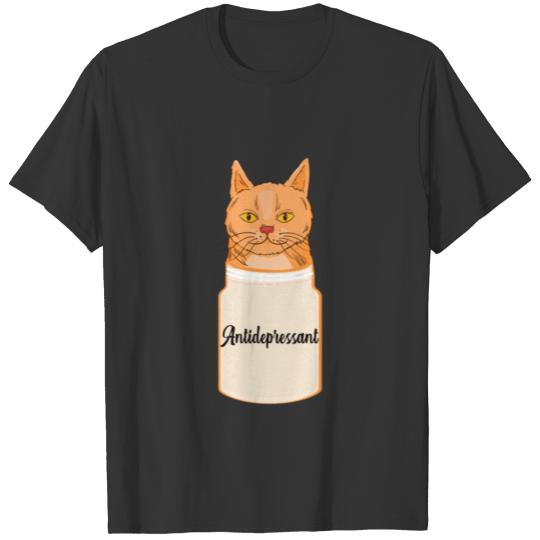Antidepressant Cat T-shirt