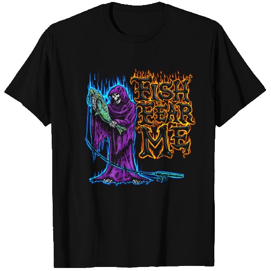 Fish Fear Me Reaper Color T Shirts