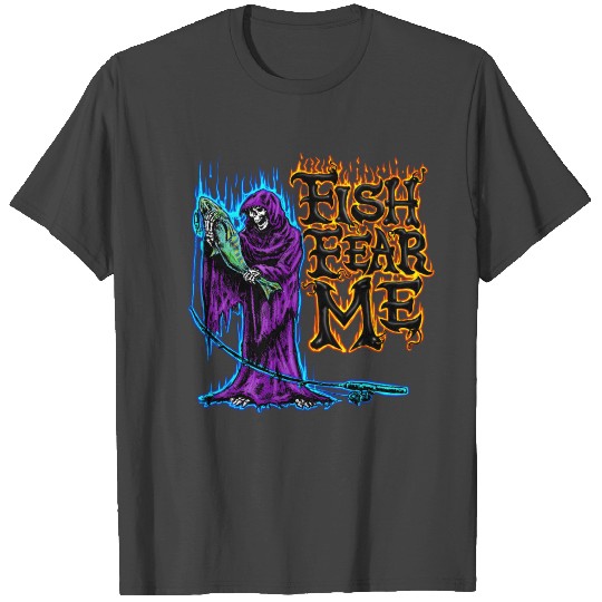 Fish Fear Me Reaper Color T Shirts