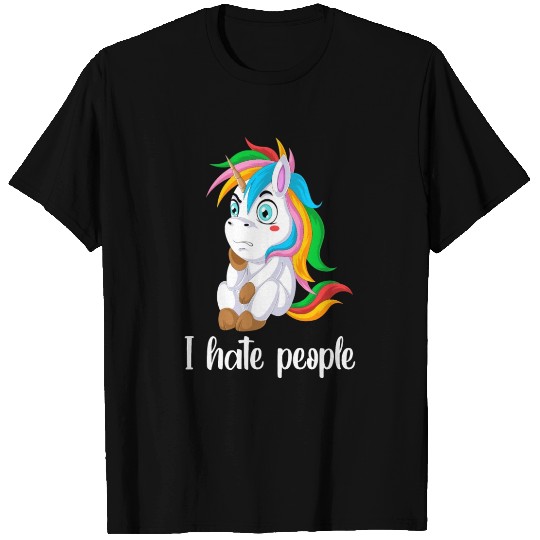 unicorn i hate people T Shirts