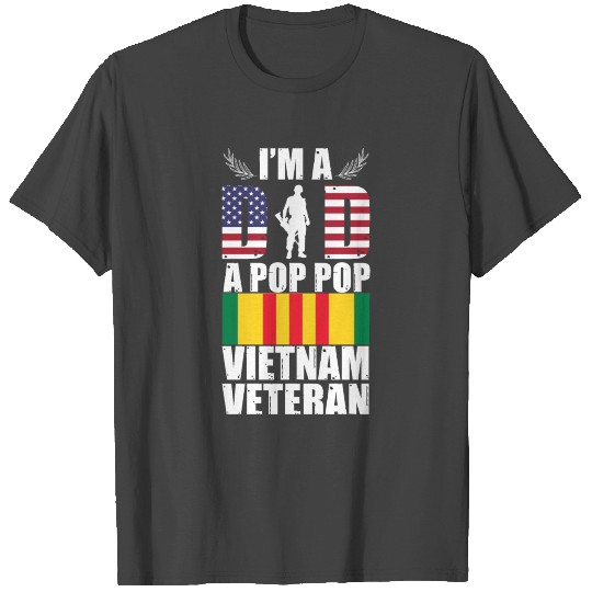 Dad Grandpa Veteran papa or granddad T Shirts