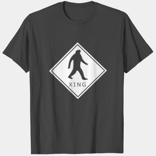 Big Foot Crossing Sasquatch Yeti Horror Movie T Shirts