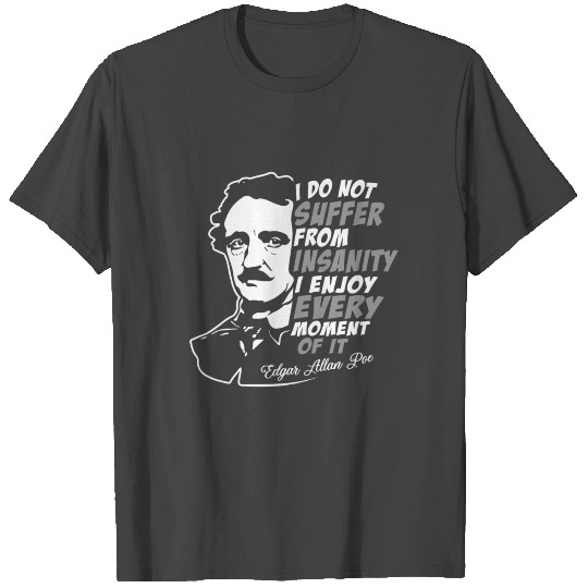 Edgar Allan Poe literary gifts grammar nerd T Shirts