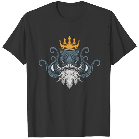 Octopus King octopus king sea creature ocean swim T-shirt