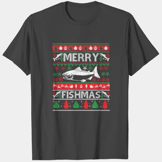 Merry Fishmas Fishing Fisherman Christmas Gifts T Shirts