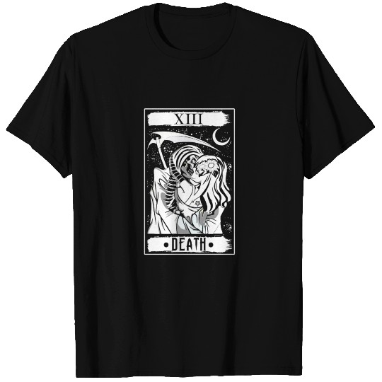 Tarot Card Occult Witchcraft Skeleton Death Gothic T Shirts
