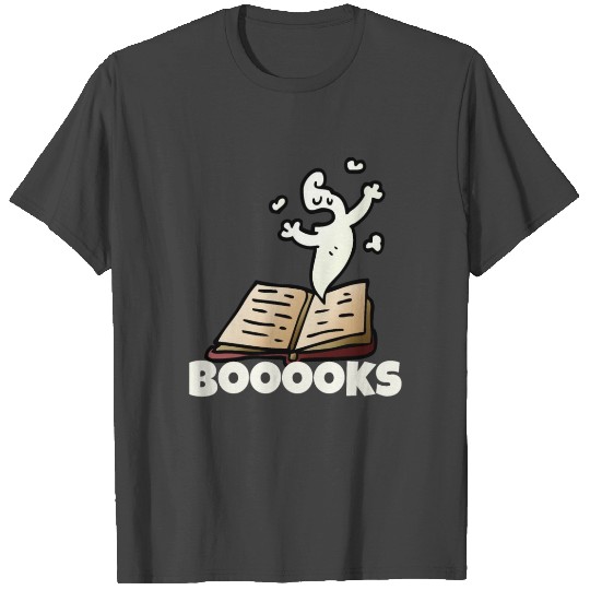 Funny ghosts reading books Boooo becomes booooks T Shirts