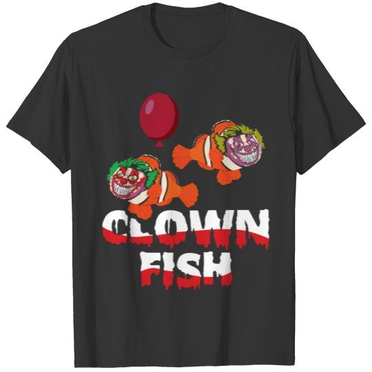 Scary Clown Fish Creepy Smile Horror Halloween Cos T-shirt