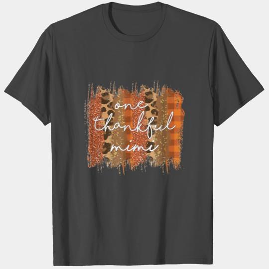 One Thankful Mimi Blessed Mimi Fall Thanksgiving T Shirts