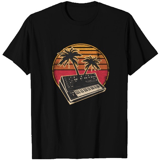 Analog Synthesizer Vintage 70s Sunset Synth T Shirts