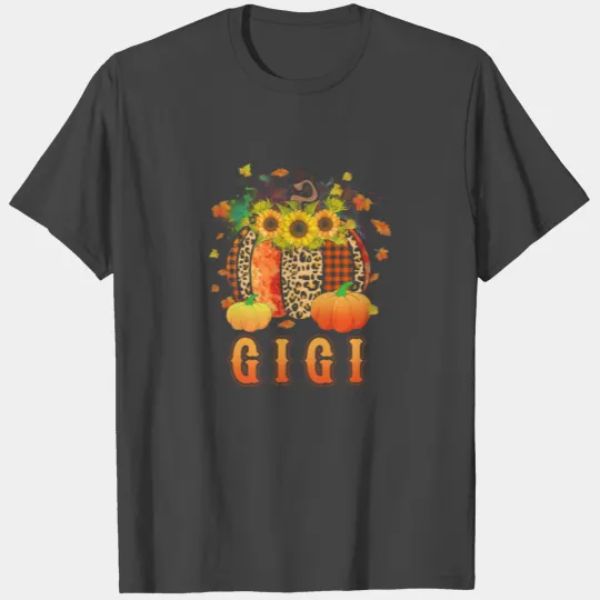Gigi Pumpkin Leopard Sunflower Buffalo Grandma T Shirts