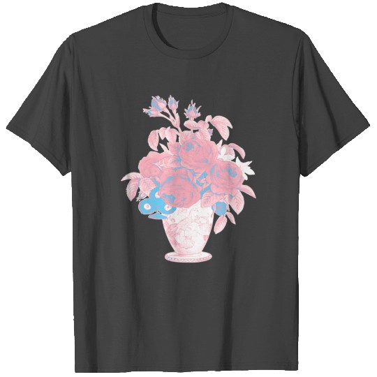 Transgender Pride Vintage Roses and Flowers in Vas T Shirts