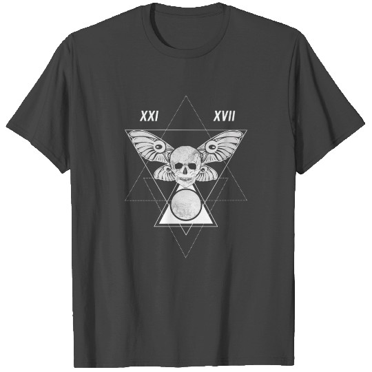 Tarot Card Witchcraft Skull Aesthetic Goth Occult T Shirts