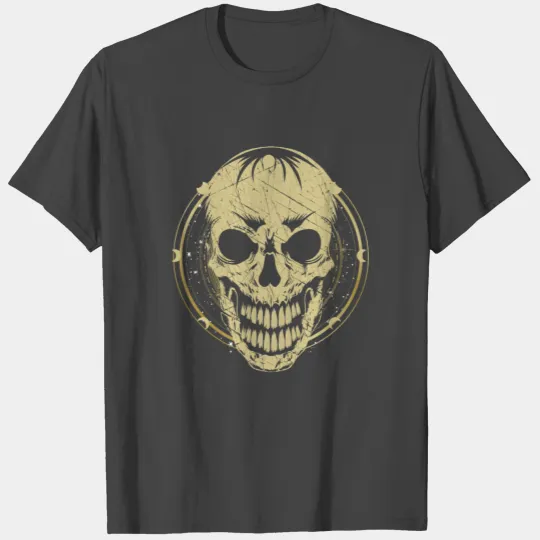 Tarot Card Occult Witchcraft Skull Moon Gothic T Shirts