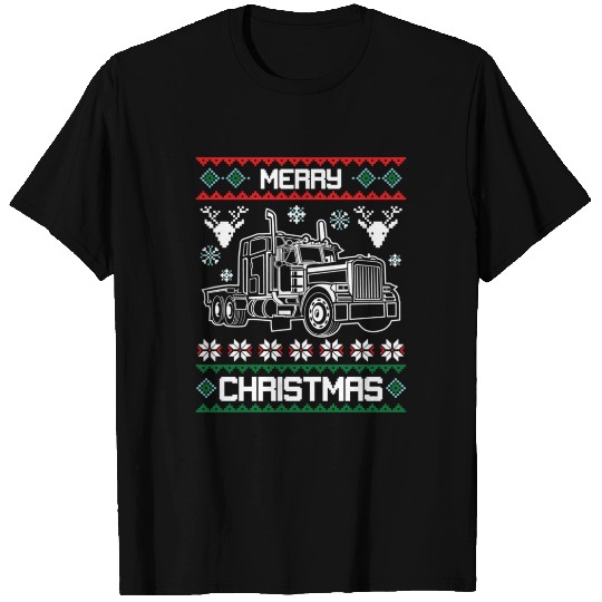 Truck Driver Ugly Christmas Trucker Gift T Shirts