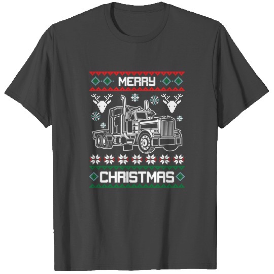 Truck Driver Ugly Christmas Trucker Gift T Shirts