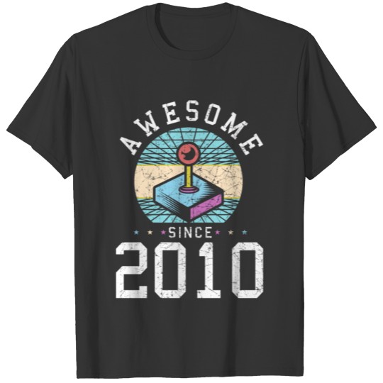2010 Vintage Gamer Retro age Birthday gift idea T-shirt