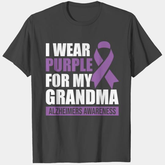 I Wear Purple For My Grandma Alzheimer's Awareness T Shirts