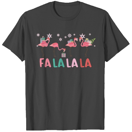 Flamingos Fa La La Falala Holiday Cute Christmas T Shirts