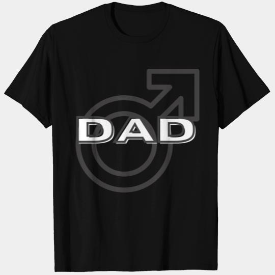 Dad of Boy symbol in white & charcoal T Shirts