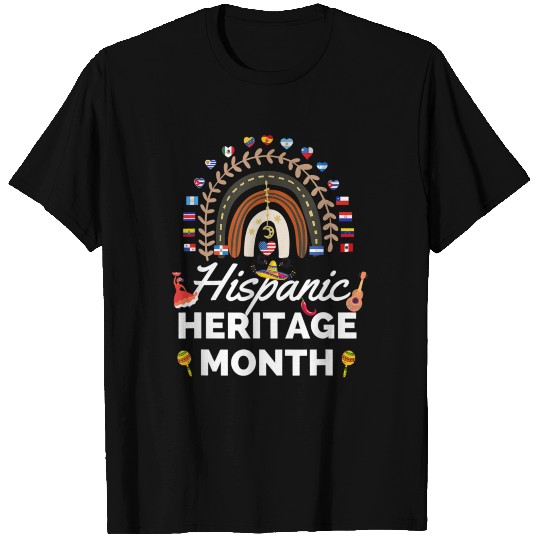National Hispanic Heritage month Rainbow All Count T Shirts