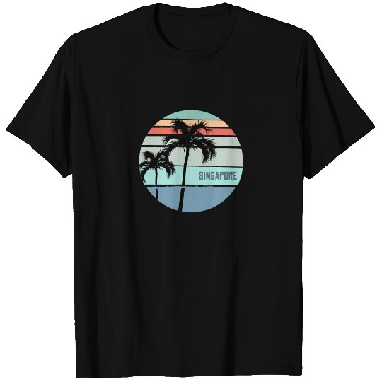 Cool Singapore Palm Tree Vacation Souvenir T Shirts