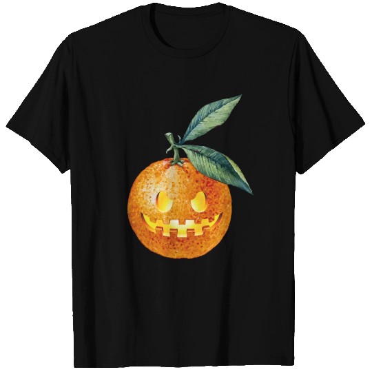 Orange fruit Pumpkin Lantern Halloween Autumn T Shirts