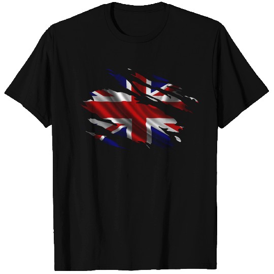 United Kingdom Ripped Flag T Shirts