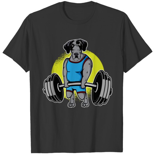 Great Dane Weightlifting I Funny Deadlift Fitness T Shirts