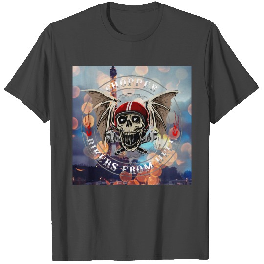 Pirate Graphic That includes wrench and bat Wings T Shirts