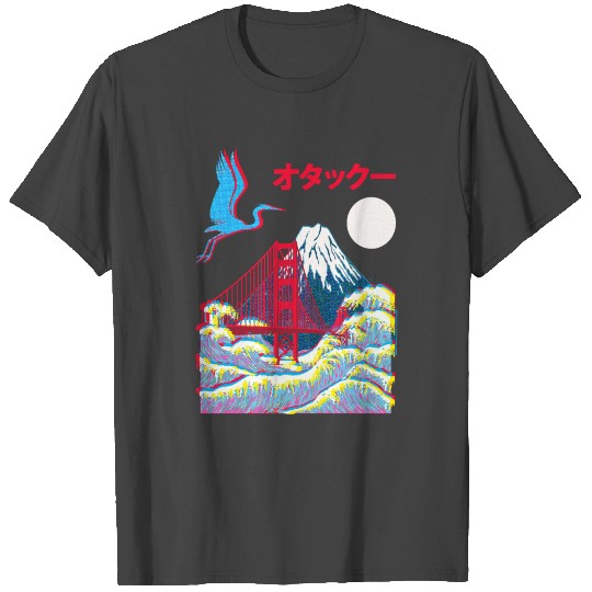Mt Fuji Golden Gate Bridge San Francisco Japanese T Shirts