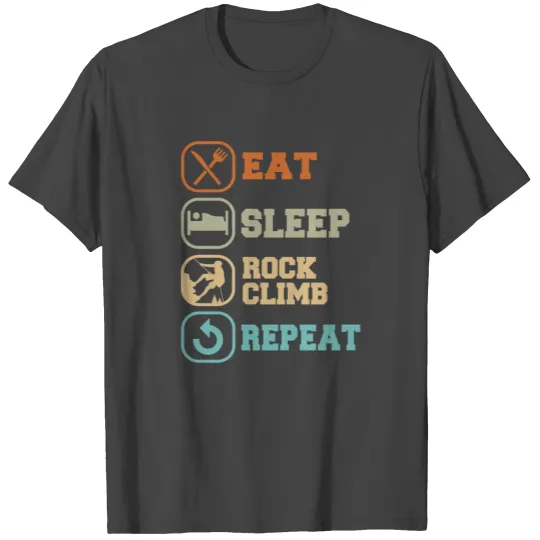 Rock Climbing Climber T Shirts